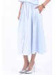 Düğmeli Açık Mavi Etek