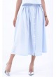 Düğmeli Açık Mavi Etek