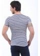 Lacivert Çizgili Krem T-Shirt
