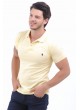 Kırçıllı Polo Yaka Uçuk Sarı T-Shirt