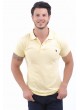 Kırçıllı Polo Yaka Uçuk Sarı T-Shirt
