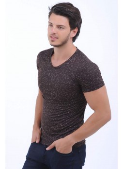 Kırçıllı Kahve T-Shirt