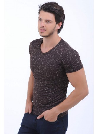Kırçıllı Kahve T-Shirt