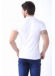 Yazı Baskılı Polo Yaka Beyaz T-Shirt