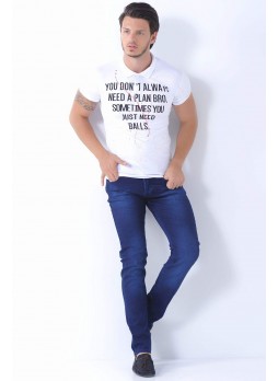 Yıkamalı Koyu Lacivert Denim