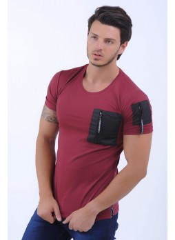 Fermuar Cepli Bordo T-Shirt