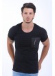 Fermuar Cepli Siyah T-Shirt