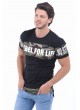 Rebel For Life Baskı Siyah T-Shirt