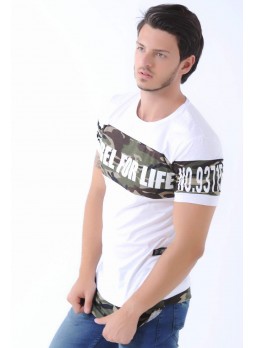 Rebel For Life Baskı Beyaz T-Shirt