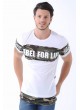 Rebel For Life Baskı Beyaz T-Shirt