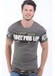 Rebel For Life Baskı Haki T-Shirt