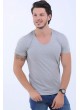 U Yaka Gri T-Shirt