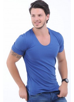 U Yaka Mavi T-Shirt