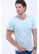 O Yaka Kırçıllı Nilyeşili T-Shirt