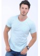 O Yaka Kırçıllı Nilyeşili T-Shirt