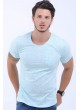O Yaka Kırçıllı Nilyeşili T-Shirt