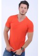 V Yaka Turuncu T-Shirt