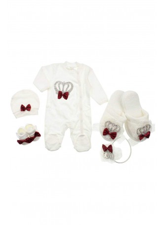 Anne Kız Terlik Tulum 5 li Set 035-211690-007