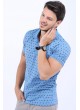 Damla Desen Polo Yaka Açık Mavi T-Shirt