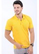 Siyah Püskürtme Polo Yaka Sarı T-Shirt