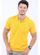 Siyah Püskürtme Polo Yaka Sarı T-Shirt