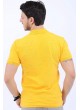 Siyah Püskürtme Polo Yaka Sarı T-Shirt