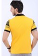 Lacivert Desen Polo Yaka Sarı T-Shirt