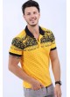 Lacivert Desen Polo Yaka Sarı T-Shirt