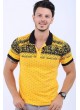 Lacivert Desen Polo Yaka Sarı T-Shirt