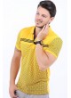 Siyah Noktalı Polo Yaka Sarı T-Shirt