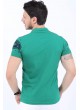 Lacivert Baskı Polo Yaka Yeşil T-Shirt