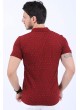 Damla Desen Polo Yaka Bordo T-Shirt