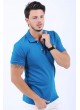 Polo Yaka Basic Mavi T-Shirt
