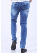 Taşlamalı Açık Mavi Denim