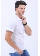 Polo Yaka Basic Beyaz T-Shirt