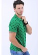 Puantiyeli Polo Yaka Yeşil T-Shirt