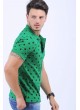 Puantiyeli Polo Yaka Yeşil T-Shirt