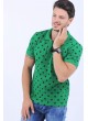 Puantiyeli Polo Yaka Yeşil T-Shirt