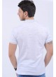 Kırçıllı Polo Yaka Beyaz T-Shirt