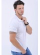 Kırçıllı Polo Yaka Beyaz T-Shirt