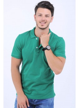 Polo Yaka Basic Yeşil T-Shirt