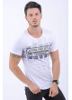 Aurora Baskılı Beyaz T-Shirt
