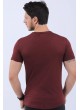 Aurora Baskılı Bordo T-Shirt