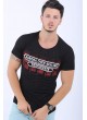 Aurora Baskılı Siyah T-Shirt