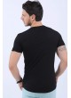 Aurora Baskılı Siyah T-Shirt