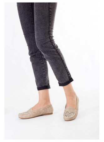 Arm Vizon Desenli Bayan Babet Ayakkabı