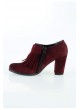 Bus Bordo Süet Püsküllü Bayan Topuklu Ayakkabı