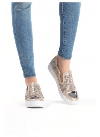 Dos Gold Taşlı Bayan Spor Babet Ayakkabı