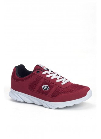 Bordo Erkek Fileli Spor Ayakkabı