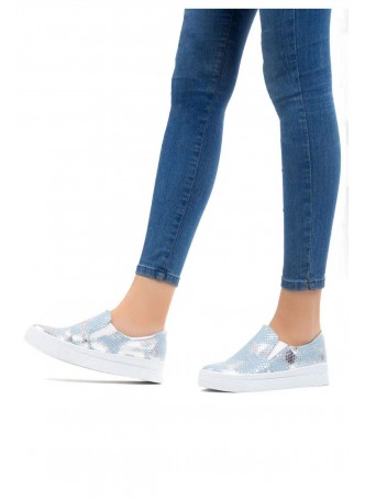 Gök Mavisi Renkli Bayan Spor Babet Ayakkabı